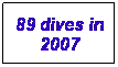 Text Box: 89 dives in 2007
